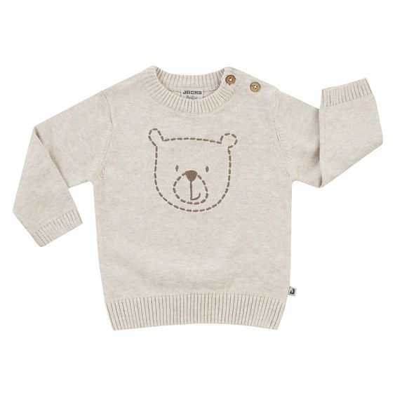 Jacky Strickpullover Badu Bär - Beige Melange - Gr. 62