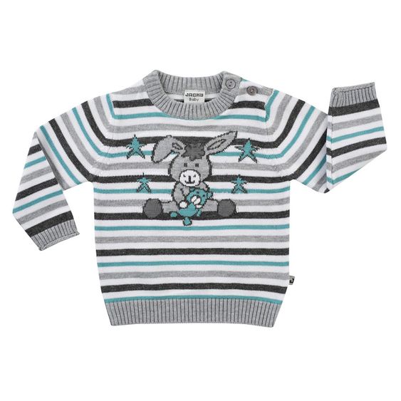 Jacky Strickpullover - Donkey Hellgrau Melange - Gr. 62