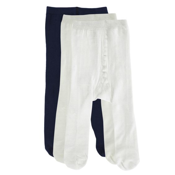 Jacky Strumpfhose 3er Pack - Weiß, Offwhite und Marine - Gr. 50/56