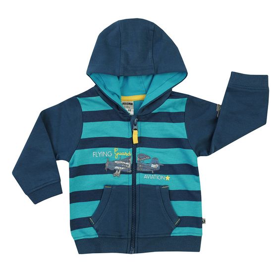 Jacky Sweatjacke Pilot - Streifen Blau - Gr. 62
