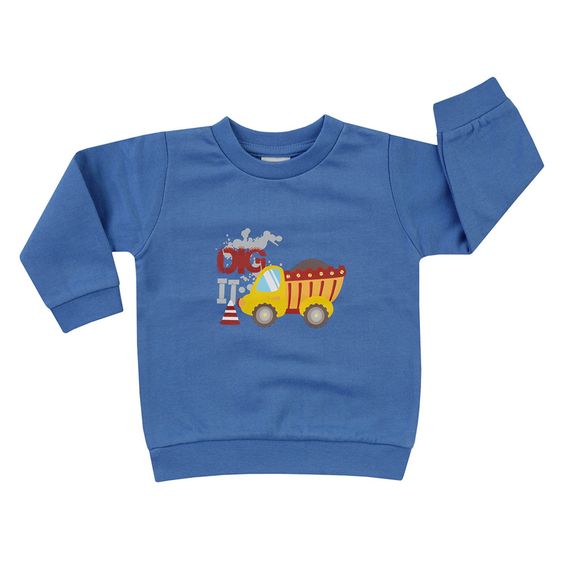 Jacky Sweatshirt Baustelle - Blau - Gr. 62