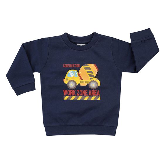 Jacky Sweatshirt Baustelle - Marine - Gr. 62