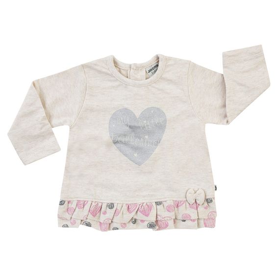 Jacky Sweatshirt Cute Ballerina - Beige Melange - Gr. 62