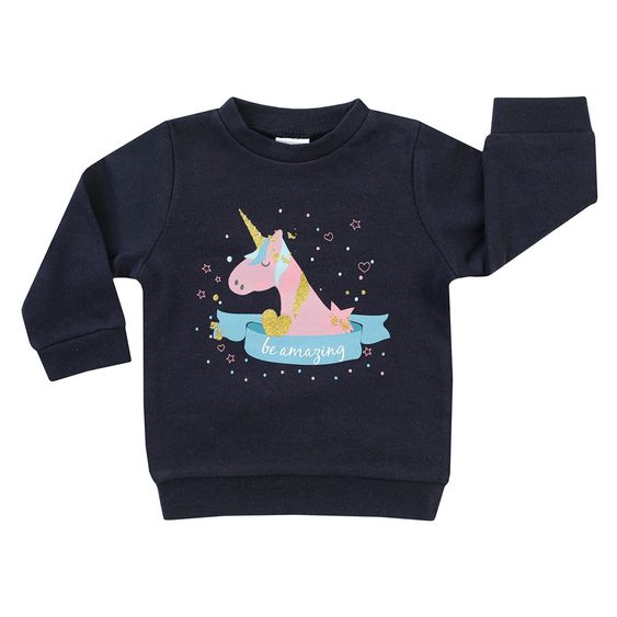 Jacky Sweatshirt Einhorn - Marine - Gr. 62