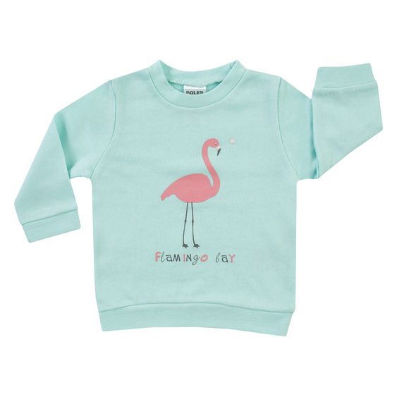 Jacky Sweatshirt Flamingo - Hellblau - Gr. 62