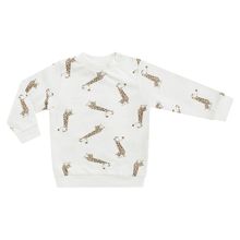 Sweatshirt - Giraffe allover - Offwhite - Size 62