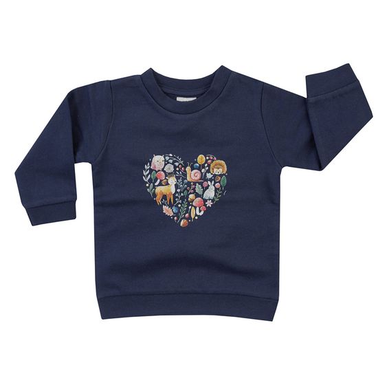 Jacky Sweatshirt Herz - Marine - Gr. 62