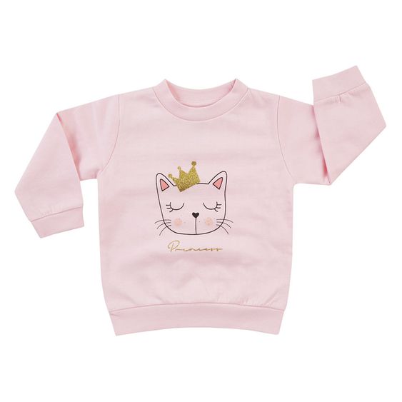 Jacky Sweatshirt Katze - Rosa - Gr. 62