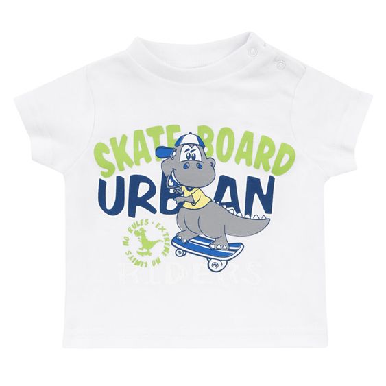 Jacky T-Shirt 2er Pack - Skate-Dino Weiß Blau - Gr. 62/68