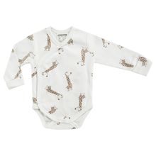 Wrap bodysuit - Giraffe allover - Offwhite - Size 74