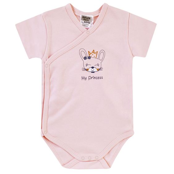 Jacky Wickelbody Kurzarm 2er Pack My Princess - Rosa Weiß - Gr. 50/56