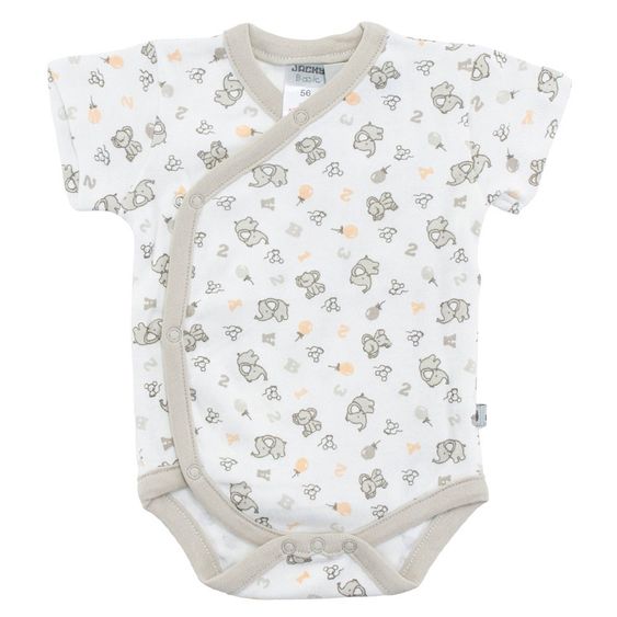 Jacky Wickelbody Kurzarm  Elephant Allover - Offwhite - Gr. 50