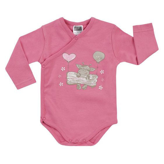 Jacky Wickelbody Langarm 2er Pack - Cow Girl Weiß Pink - Gr. 50/56
