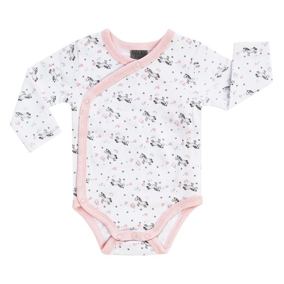 Jacky Wickelbody Langarm 2er Pack - Einhorn Rosa Weiß - Gr. 50/56