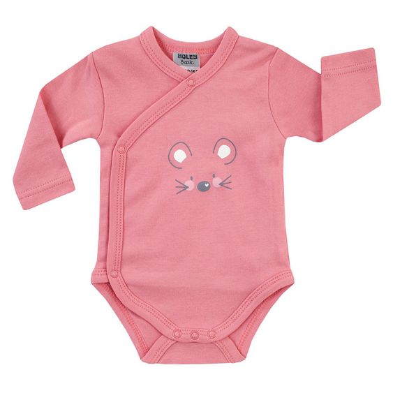 Jacky Wickelbody Langarm 2er Pack - Maus Rosa - Gr. 50/56