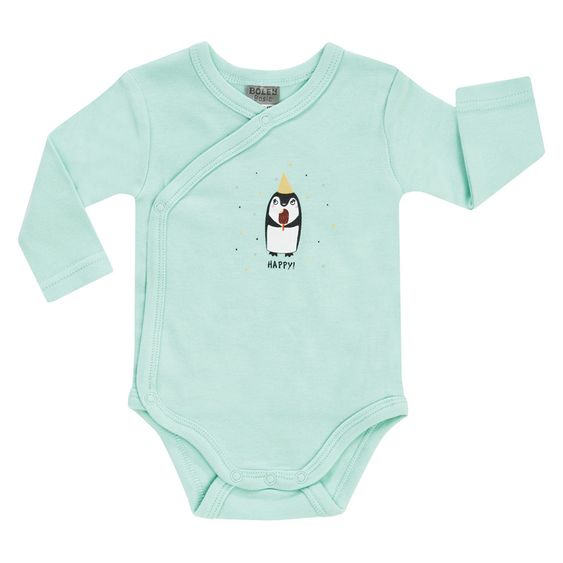 Jacky Wickelbody Langarm 2er Pack - Pinguin Mint Weiß - Gr. 50/56