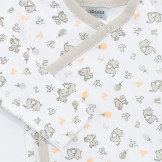 Jacky Wickelbody Langarm  Elephant Allover - Offwhite - Gr. 50