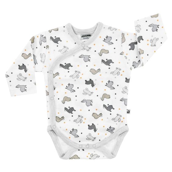 Jacky Wickelbody Langarm - Lama Allover Offwhite - Gr. 44