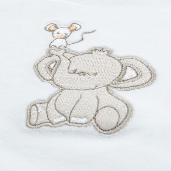 Jacky Wickelbody Langarm mit Kratzfäustlingen Elephant - Offwhite - Gr. 50