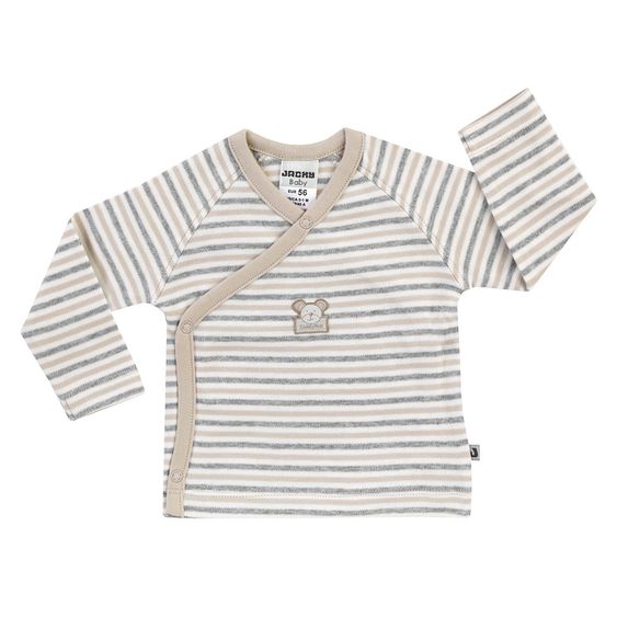 Jacky Wickelshirt Bear - Ringel Beige Grau - Gr. 50
