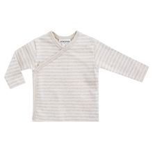 Camicia a portafoglio a maniche lunghe - a righe - beige melange - taglia 68
