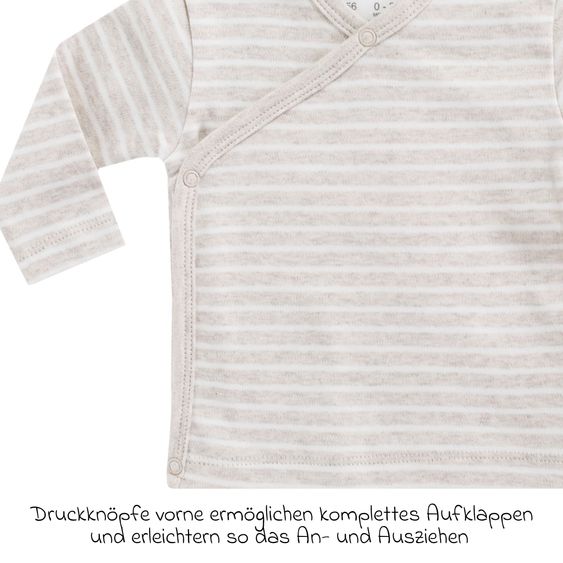 Jacky Camicia a portafoglio a maniche lunghe - a righe - beige melange - taglia 68