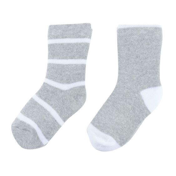 Jacobs Babymoden 2er Pack Socken Ringel - Grau - Gr. 19 / 20