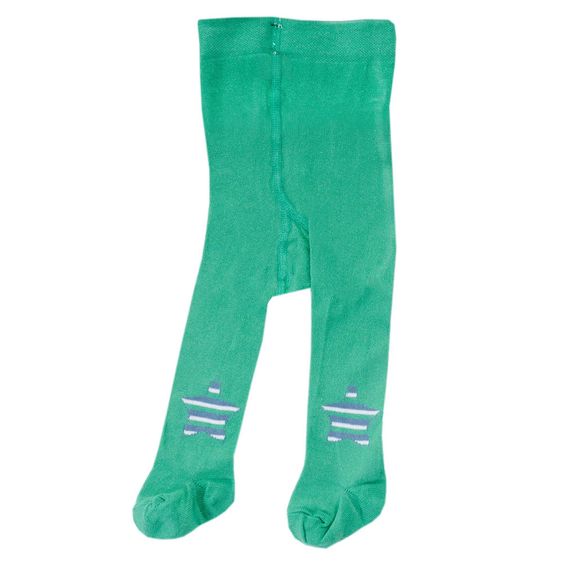 Jacobs Babymoden 2er Pack Strumpfhose Ringel & Sterne - Grün - Gr. 50 / 56