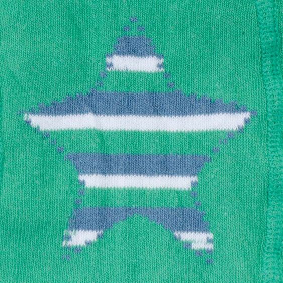 Jacobs Babymoden 2er Pack Strumpfhose Ringel & Sterne - Grün - Gr. 50 / 56