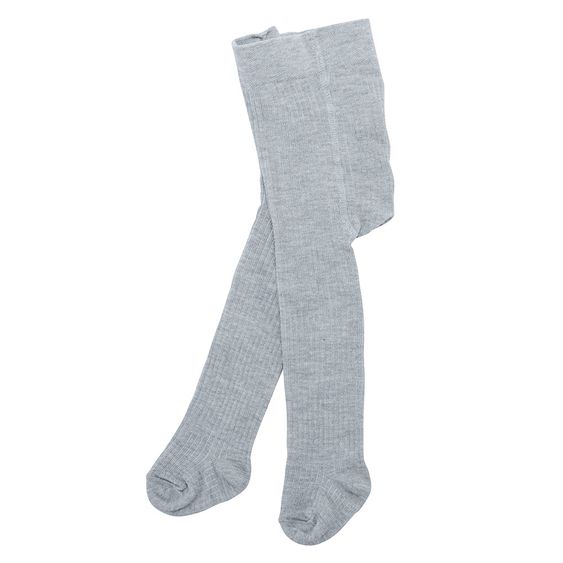 Jacobs Babymoden 2er Pack Strumpfhose - Sterne & Rippe Grau - Gr. 62/68