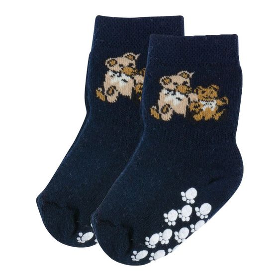 Jacobs Babymoden ABS Socken Bären - Marine - Gr. 17 / 18