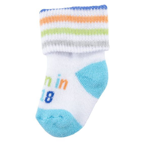 Jacobs Babymoden Erstlingssocken 2er Pack Born in 2018 - Blau