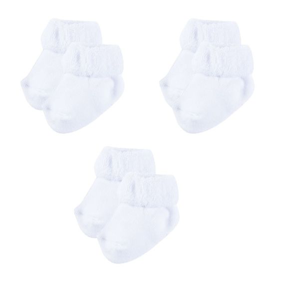 Jacobs Babymoden First Baby Calzini 3 Pack - Bianco - Taglia 0 - 3 mesi