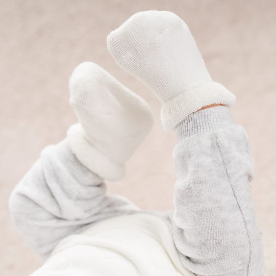 Jacobs Babymoden Erstlingssocken 6er Pack - Schildkröte - Ecru Grau - Gr. 0 - 3 Monate