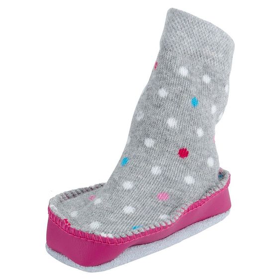 Jacobs Babymoden Pantofola Cottage a pois - Grigio Rosa - Taglia 23 / 24