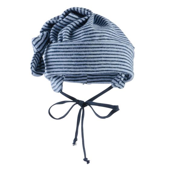 Jacobs Babymoden Knotenmütze Ringel - Blau Hellblau - Gr. 38 / 40