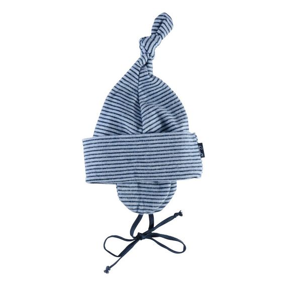 Jacobs Babymoden Knotenmütze Ringel - Blau Hellblau - Gr. 38 / 40