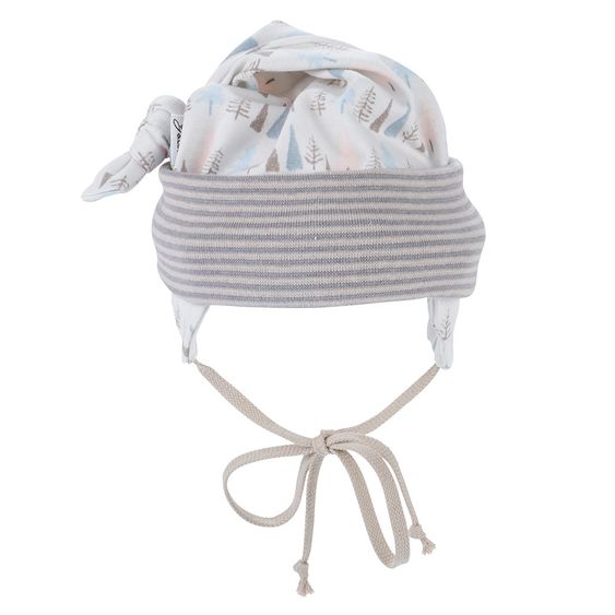 Jacobs Babymoden Knotenmütze - Wald Rosa - Gr. 38/40