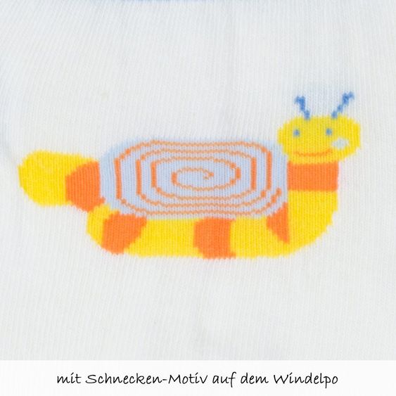 Jacobs Babymoden Krabbel-Strumpfhose  2er Pack Schnecke - Ecru - Gr. 62 / 68