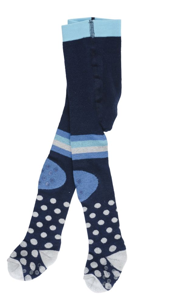 Jacobs Babymoden Krabbel-Strumpfhose Tupfen - Dunkelblau - Gr. 62 / 68