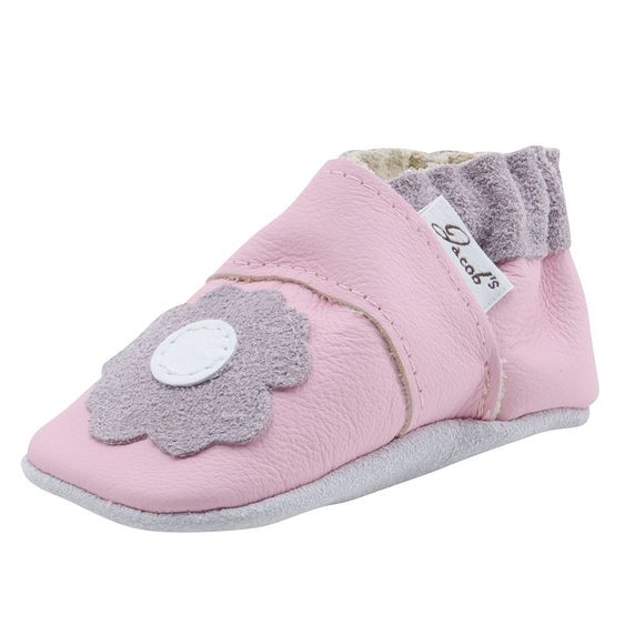 Jacobs Babymoden Lederschuh Blume - Rosa Flieder - Gr. 18 / 19