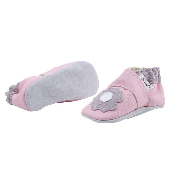 Jacobs Babymoden Lederschuh Blume - Rosa Flieder - Gr. 18 / 19