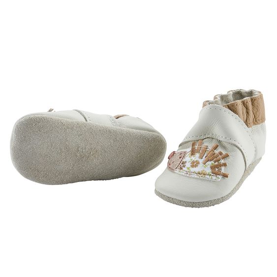 Jacobs Babymoden Lederschuh - Igel Beige - Gr. 18/19