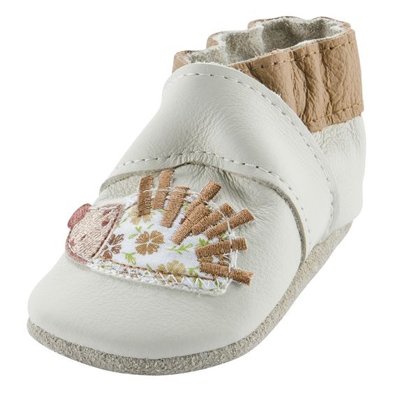 Jacobs Babymoden Lederschuh - Igel Beige - Gr. 18/19