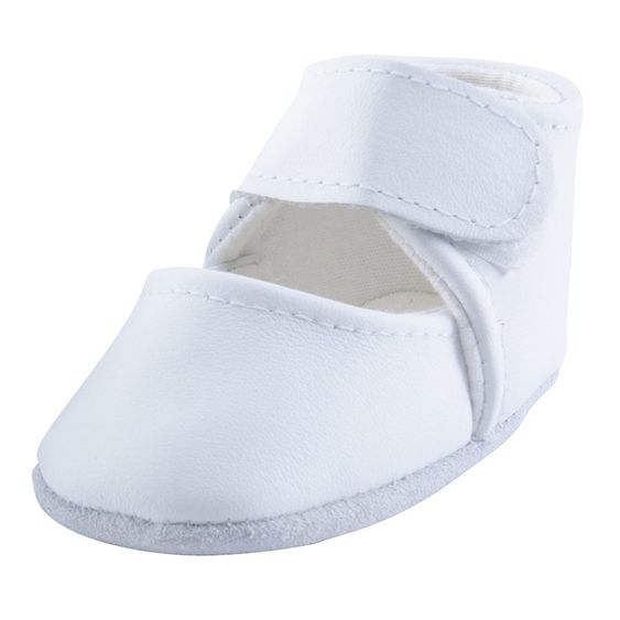 Jacobs Babymoden Lederschuh mit Klettverschluss - Weiß - Gr. 19