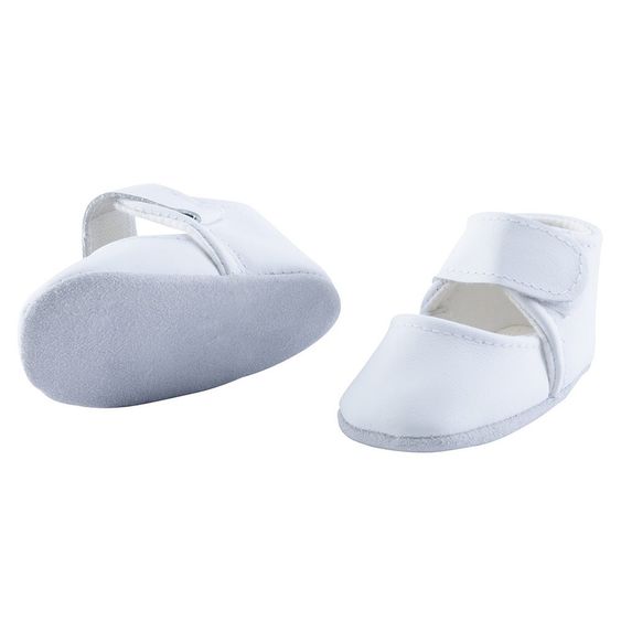Jacobs Babymoden Lederschuh mit Klettverschluss - Weiß - Gr. 19