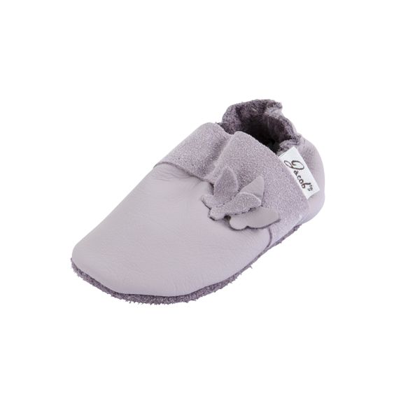 Jacobs Babymoden Lederschuh Schmetterling - Mauve - Gr. 18 / 19