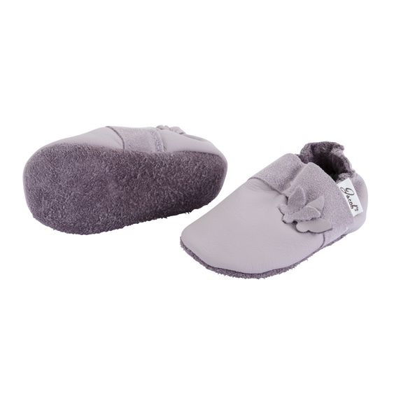 Jacobs Babymoden Lederschuh Schmetterling - Mauve - Gr. 18 / 19
