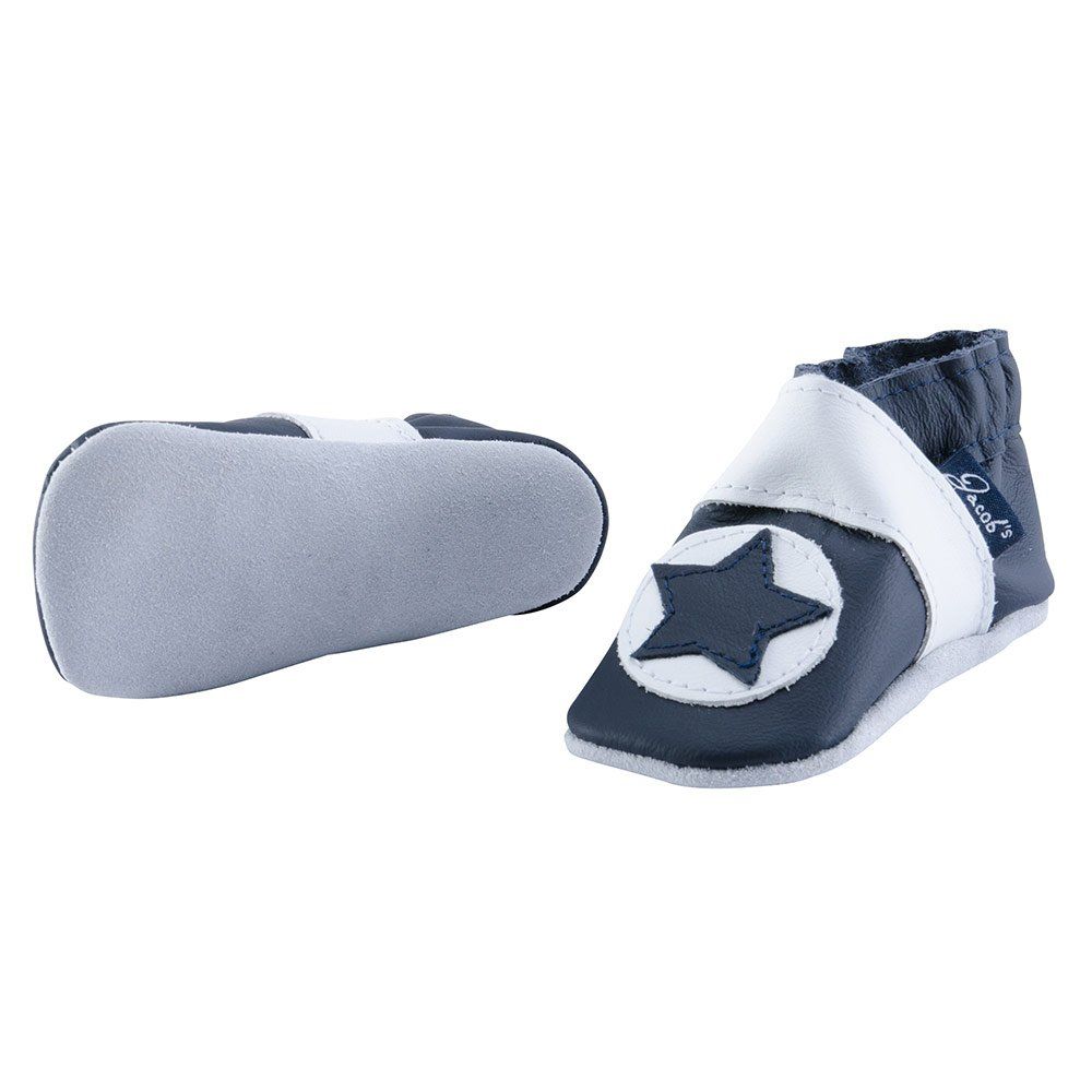 Jacobs Babymoden Lederschuh Stern - Marine - Gr. 18 / 19