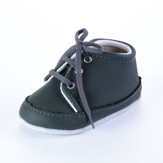 Jacobs Babymoden Lederschuh zum Schnüren - Anthrazit - Gr. 19